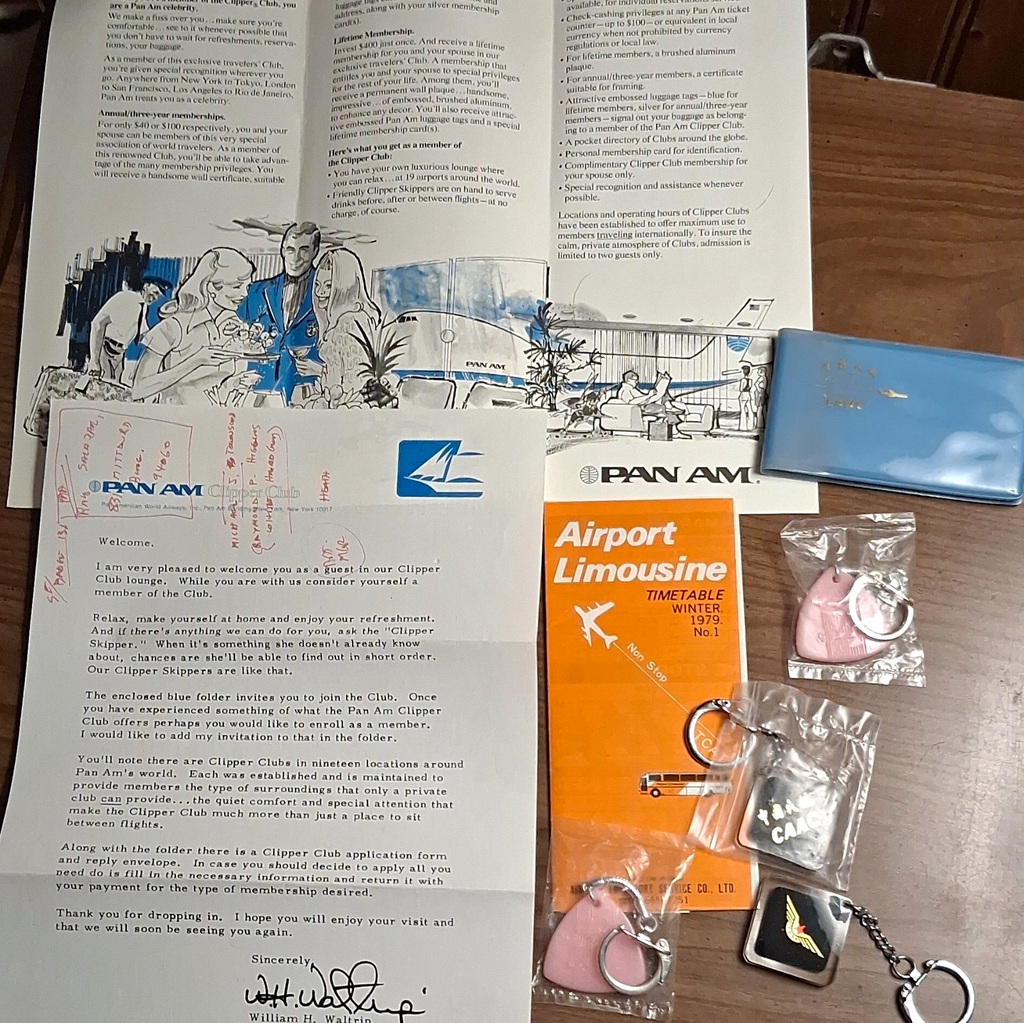 Pan Am Airlines vintage travel memorabilia collection 