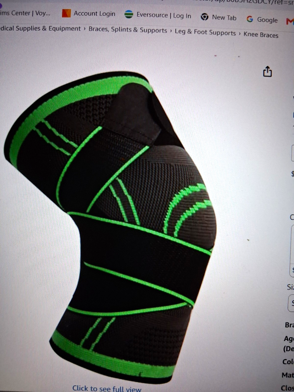 2- Adult Elastic Knee Wrap Sport Brace  for Fitness , basketball or Volleyball