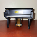 Sankyo Black Grand Piano Musical Music Box with Lid "Beauty and the Beast"