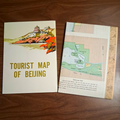 2 1978 Beijing China Tourist Fold-Out Map w/ and Transport Lines in Beijing